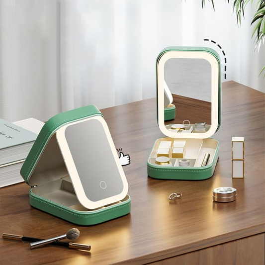 Coffret Miroir LED de Maquillage Portable